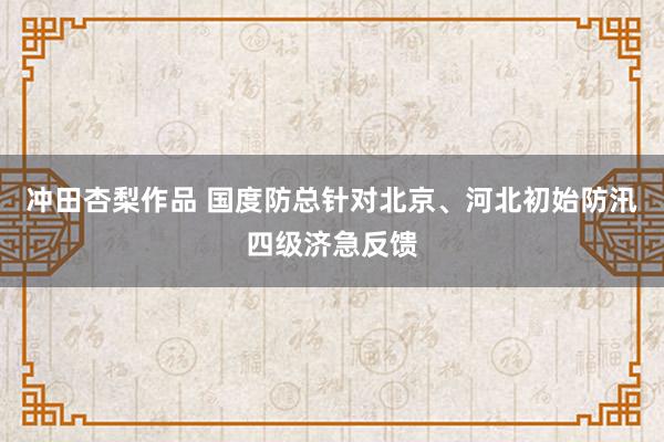 冲田杏梨作品 国度防总针对北京、河北初始防汛四级济急反馈