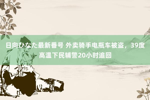 日向ひなた最新番号 外卖骑手电瓶车被盗，39度高温下民辅警20小时追回