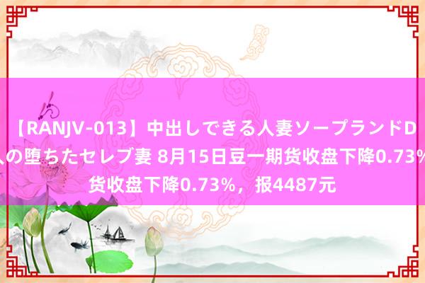 【RANJV-013】中出しできる人妻ソープランドDX 8時間 16人の堕ちたセレブ妻 8月15日豆一期货收盘下降0.73%，报4487元