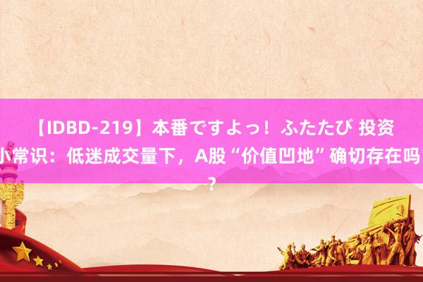 【IDBD-219】本番ですよっ！ふたたび 投资小常识：低迷成交量下，A股“价值凹地”确切存在吗？