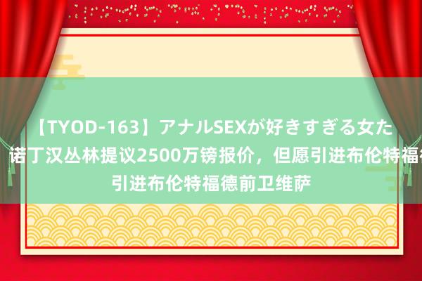 【TYOD-163】アナルSEXが好きすぎる女たち。 天外：诺丁汉丛林提议2500万镑报价，但愿引进布伦特福德前卫维萨