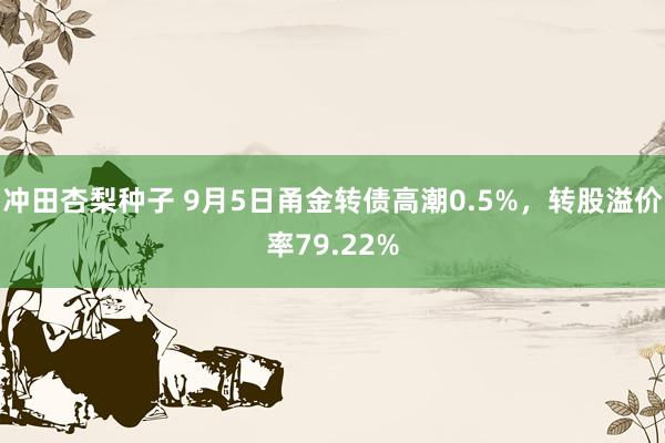 冲田杏梨种子 9月5日甬金转债高潮0.5%，转股溢价率79.22%