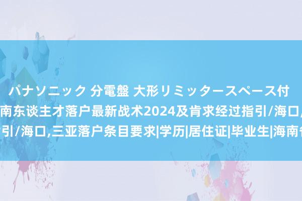 パナソニック 分電盤 大形リミッタースペース付 露出・半埋込両用形 海南东谈主才落户最新战术2024及肯求经过指引/海口，三亚落户条目要求|学历|居住证|毕业生|海南省|三亚市|海口市